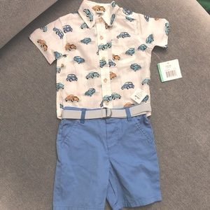 NWT Little Me 2 Pc Short Sleeve & Shorts 18MOS